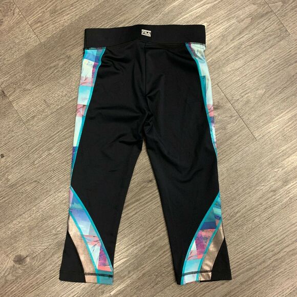 Fila Sport Running Capri Leggings Women's Size XS Mid Rise Stretch Crop Pull On - Picture 3 of 8
